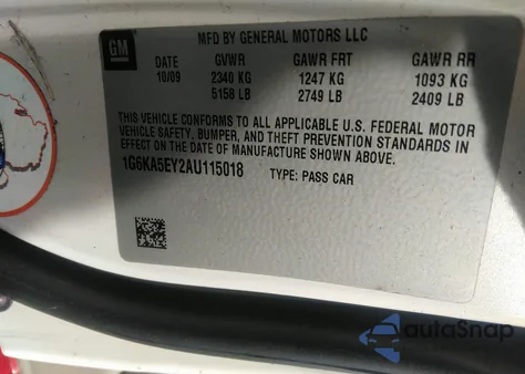 2010 Cadillac Dts Standard from USA, damaged, VIN 1G6KA5EY2AU115018